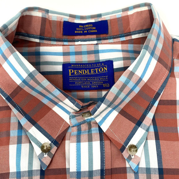 Pendleton Plaid‎ Shirt Mens XL Multi Color Button Down Long Sleeve 100% Cotton - Picture 5 of 8